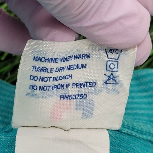 Vintage 90s MOD Stripes Blank Shirt S/M 20x28 Blue USA - Picture 6 of 13